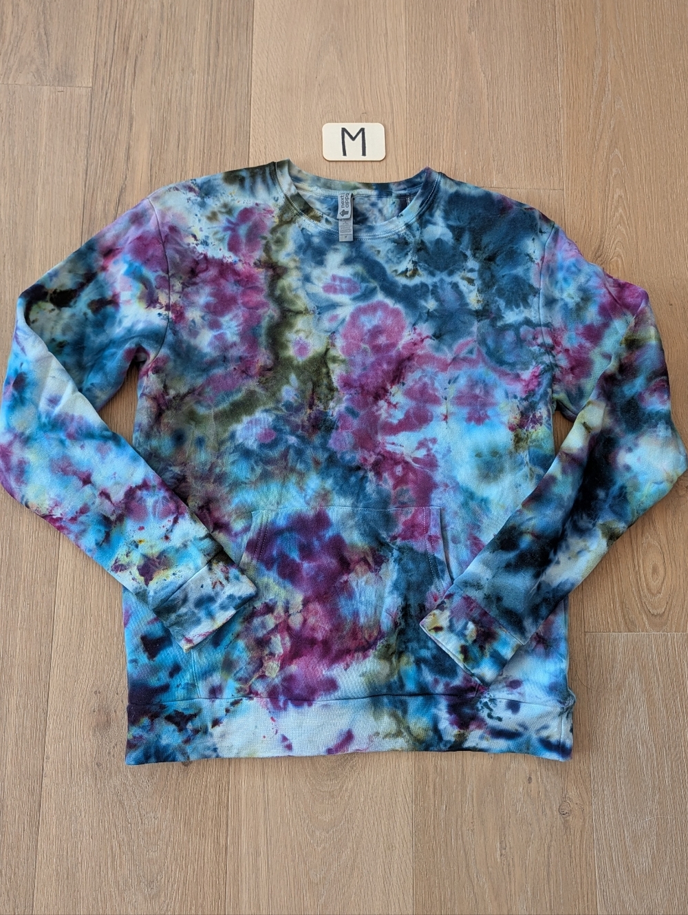 New Tiedye Unisex Crewneck Sweatshirt With Kangaroo Pocket